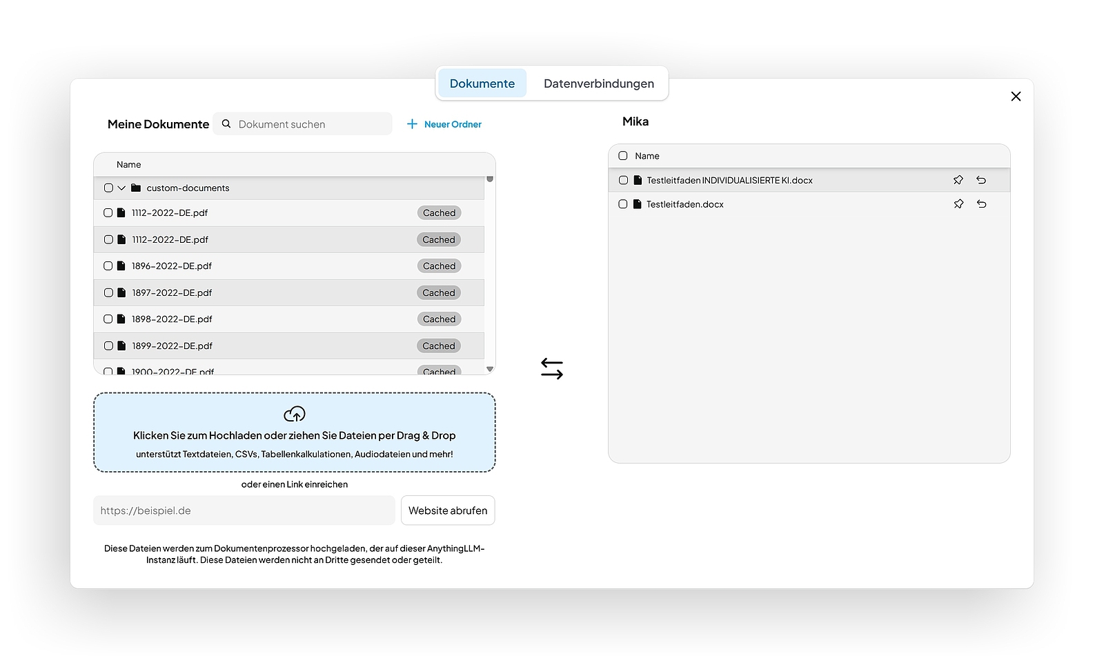 Integration eigener Inhalte
