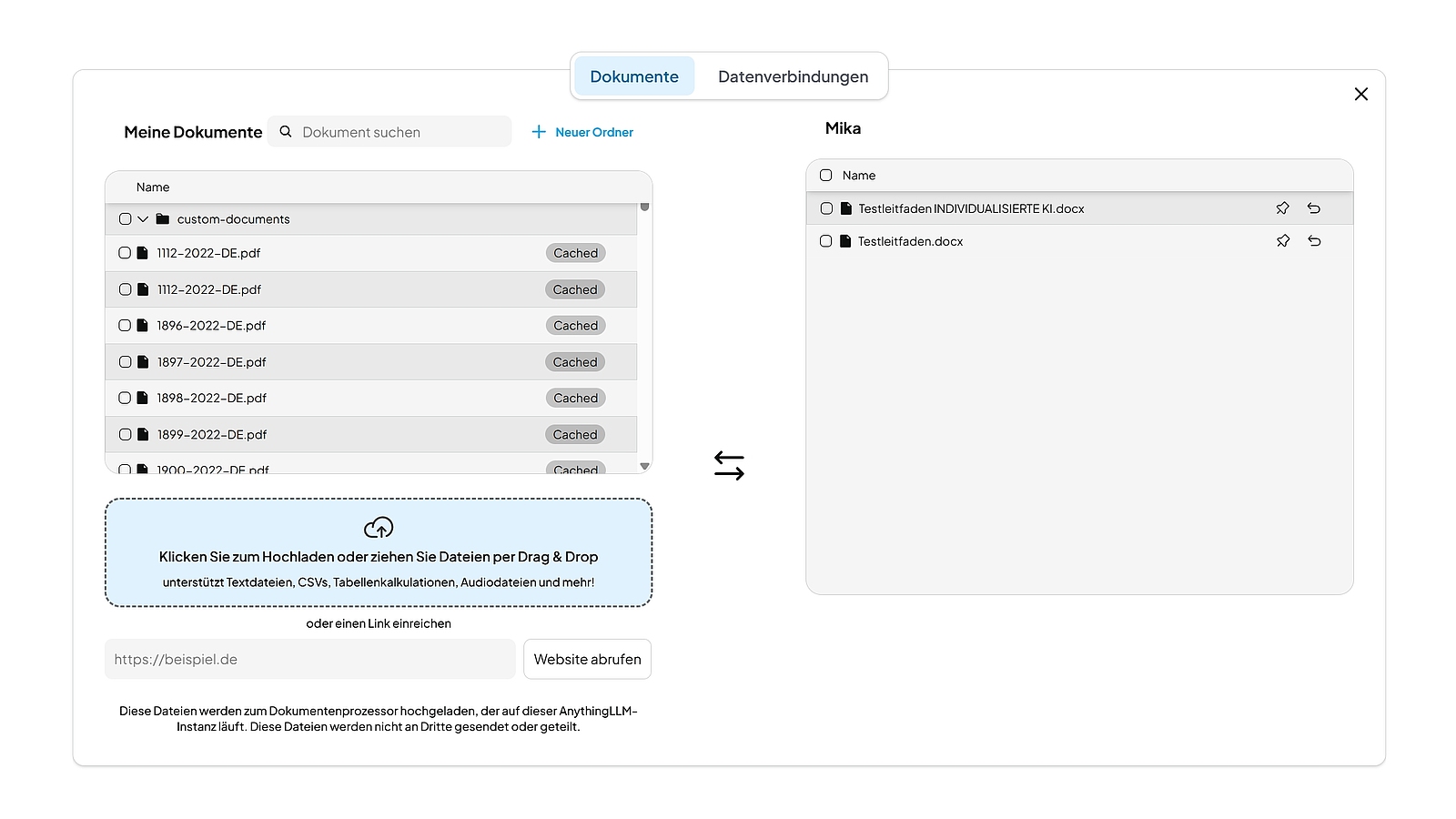 Integration eigener Inhalte